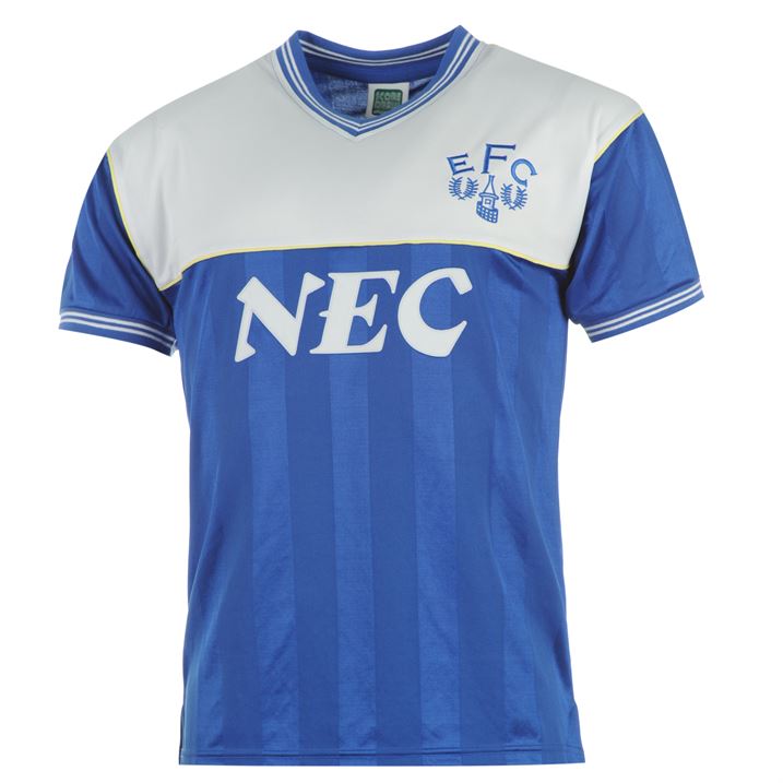 Score Draw Everton 1986 Home Shirt (Your Name)