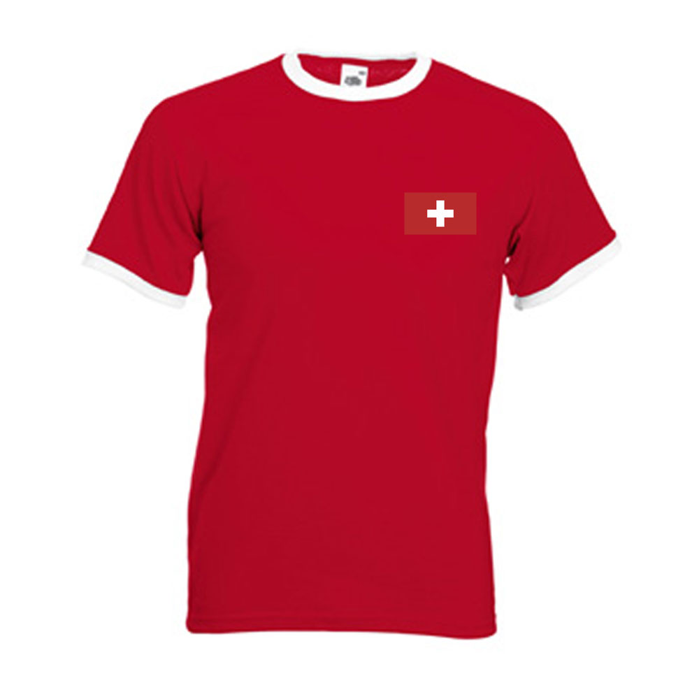 Xherdan Shaqiri Switzerland Ringer Tee (red)