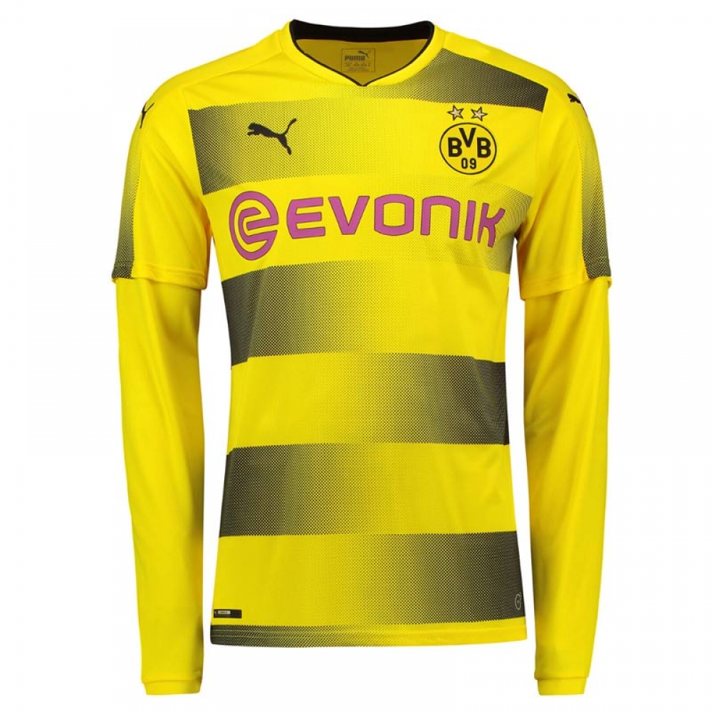 2017-18 Borussia Dortmund Long Sleeve Home Shirt (Sokratis 25)