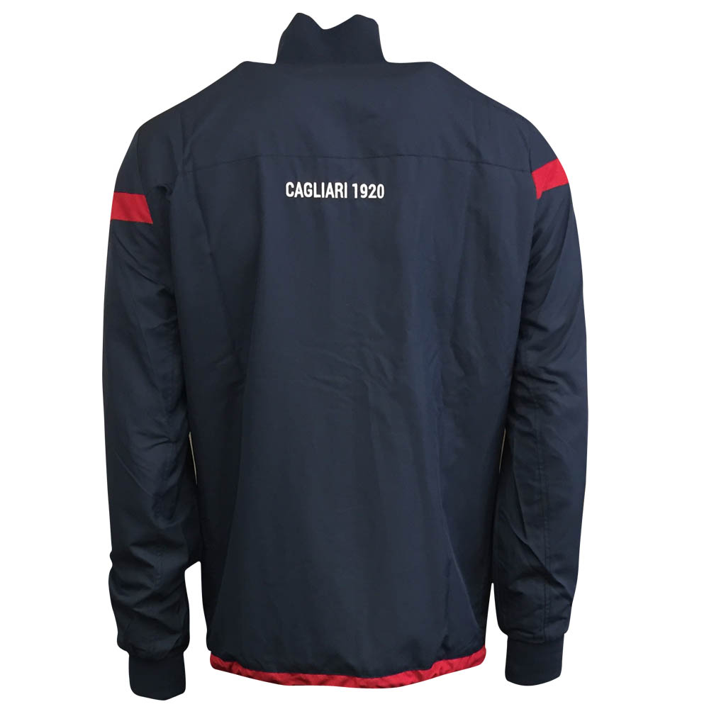 2017-2018 Cagliari Macron Microfibre Travel Tracksuit (Dark Grey)