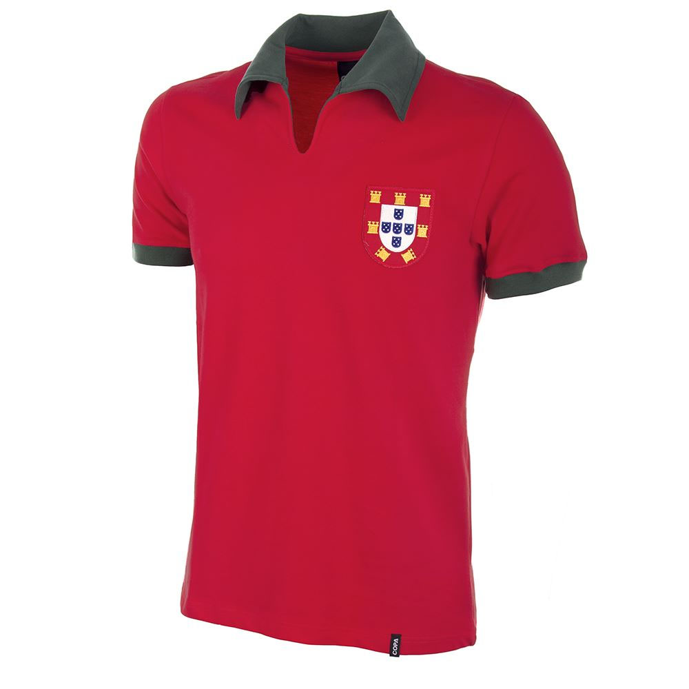 Portugal 1972 Short Sleeve Retro Football Shirt (Coluna 10)