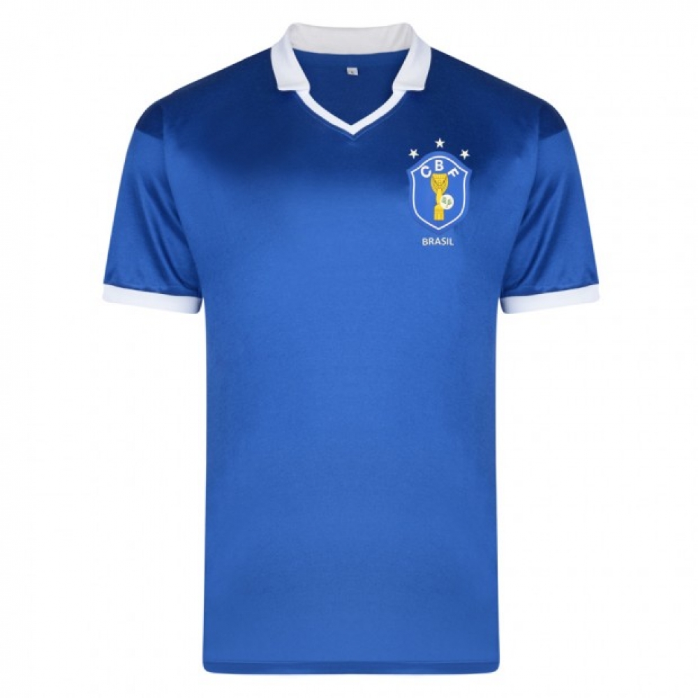 Score Draw Brazil 1986 World Cup Finals Away Shirt (Edinho 4)