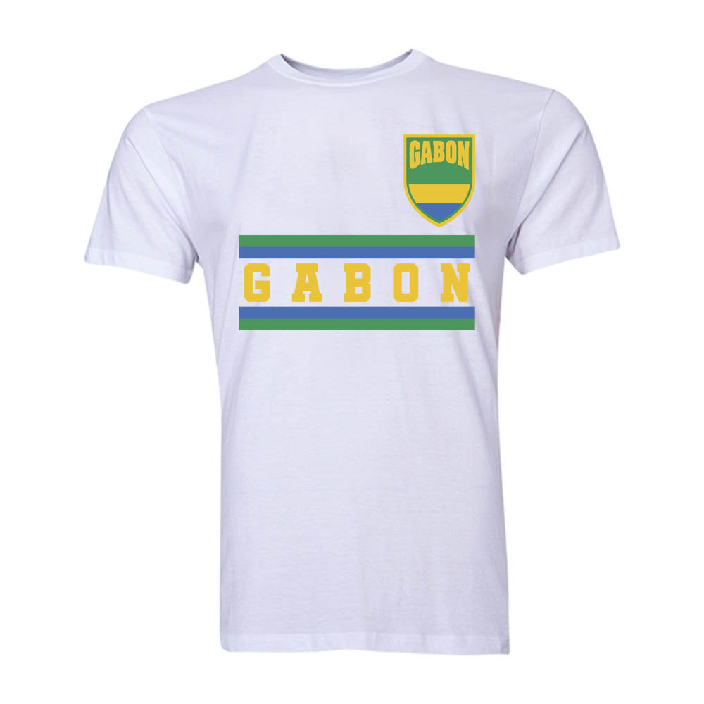 Gabon Core Football Country T-Shirt (White) (Ecuele Manga 5)