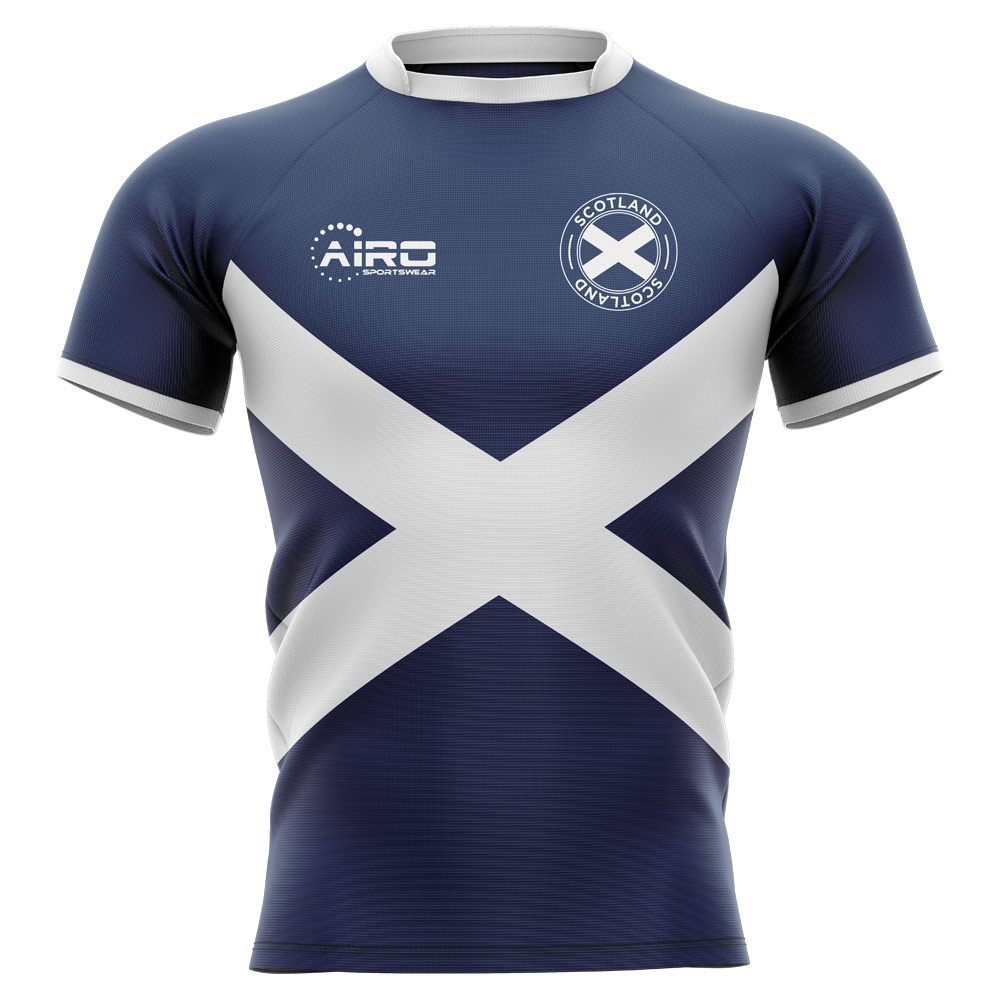 2024-2025 Scotland Flag Concept Rugby Shirt (Laidlaw 9)