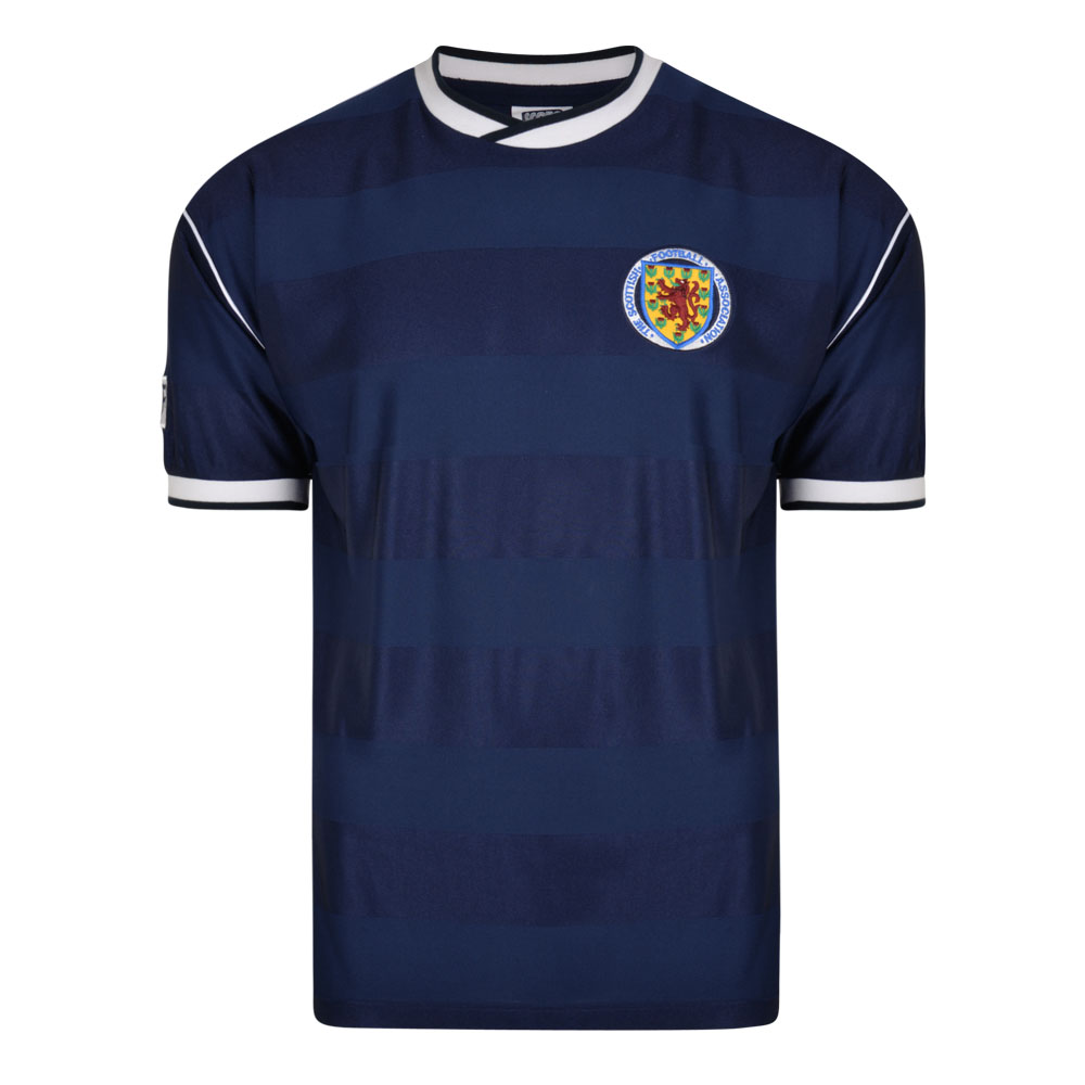 Score Draw Scotland 1986 Retro Football Shirt (Albiston 15)