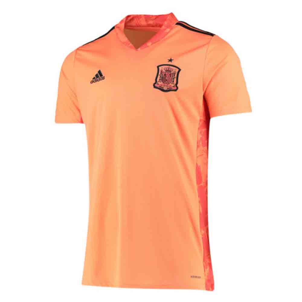 2020-2021 Spain Home Adidas Goalkeeper Shirt (Orange) (Iker Casillas 1)