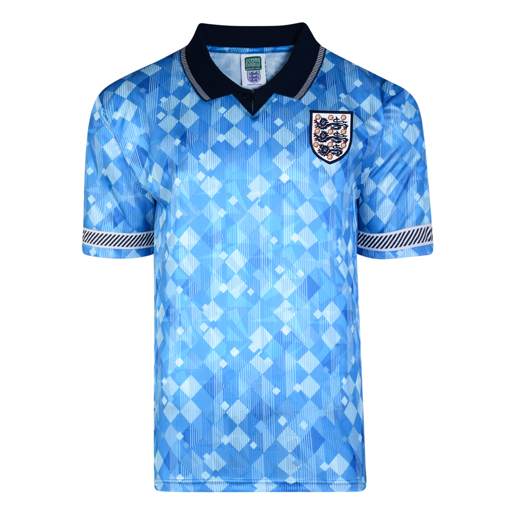 Score Draw England 1990 Third World Cup Finals Retro Football Shirt (Butcher 6)