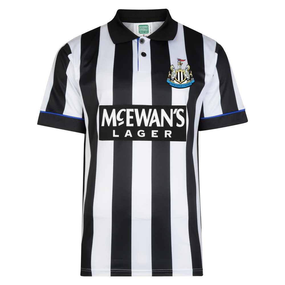 Score Draw Newcastle United 1995 Retro Football Shirt (GINOLA 14)