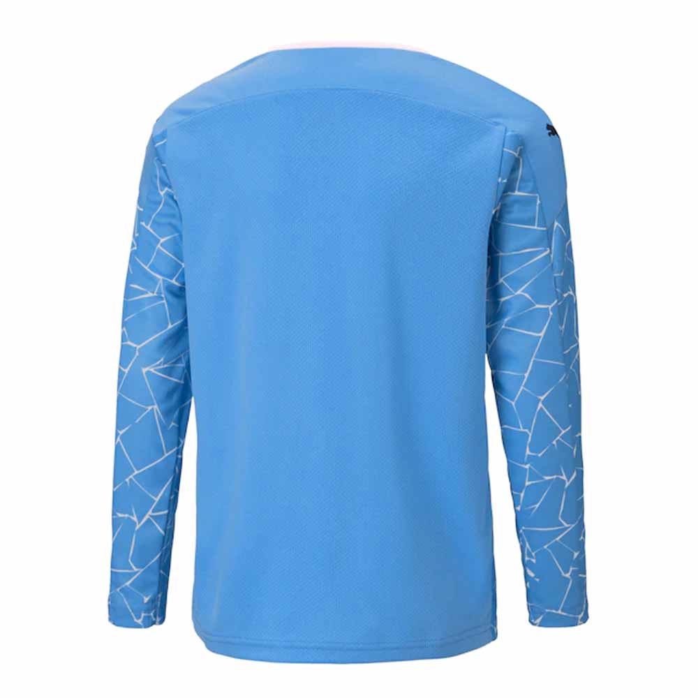 2020-2021 Manchester City Puma Home Long Sleeve Shirt (Kids) (BERNARDO 20)