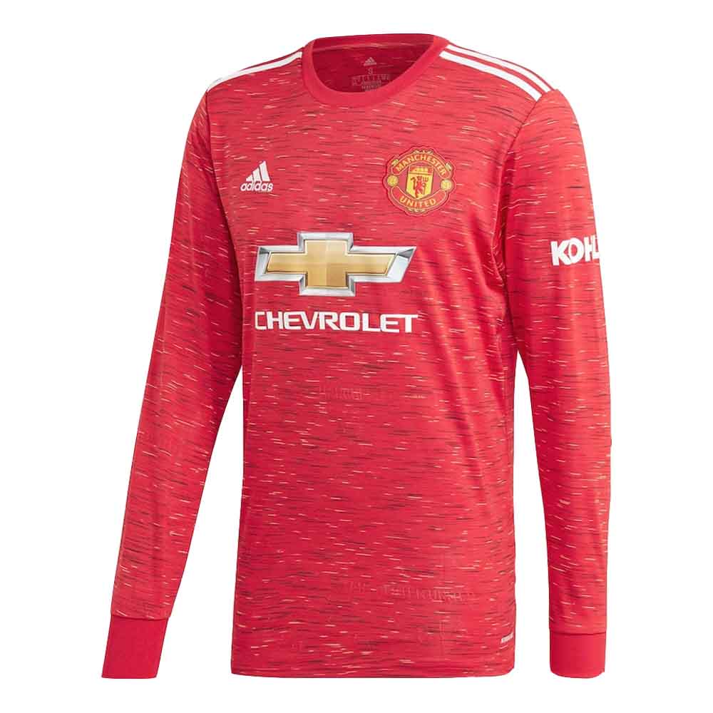 2020-2021 Man Utd Adidas Home Long Sleeve Shirt (VAN DE BEEK 34)