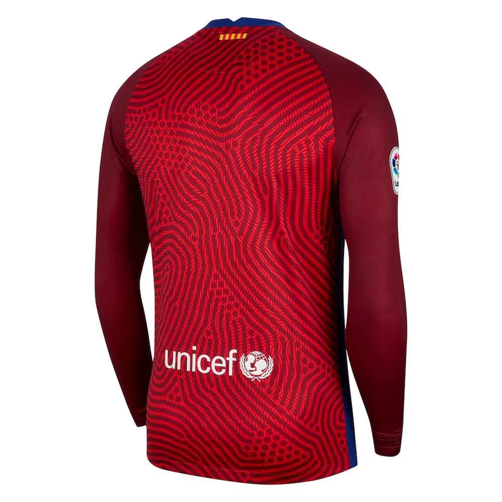 2020-2021 Barcelona Away Goalkeeper Shirt (Red) (V VALDES 1)