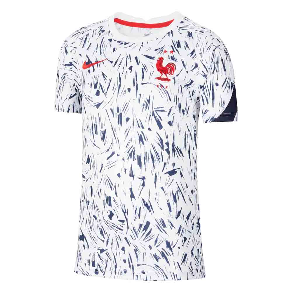 2020-2021 France Pre-Match Training Shirt (White) - Kids (Your Name)