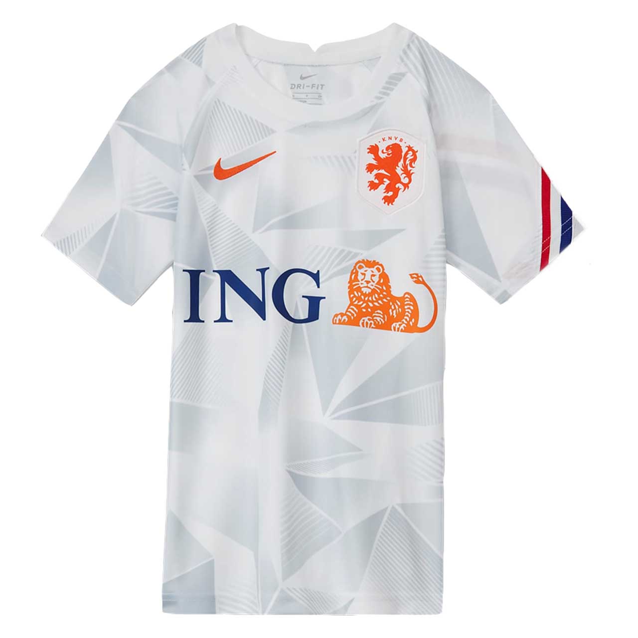 2020-2021 Holland Pre-Match Training Shirt (White) - Kids (VAN DE BEEK 20)