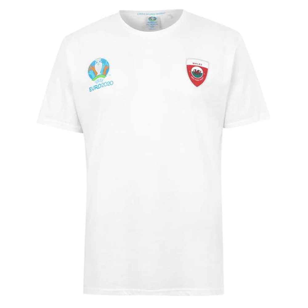 Wales 2021 Polyester T-Shirt (White) (HUGHES 9)