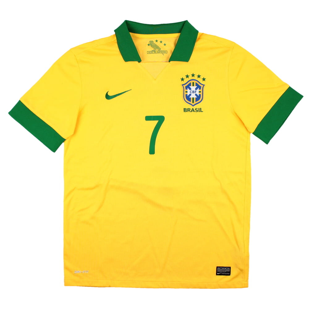 Brazil 2013-14 Home Shirt (M) Lucas #7 (Mint)