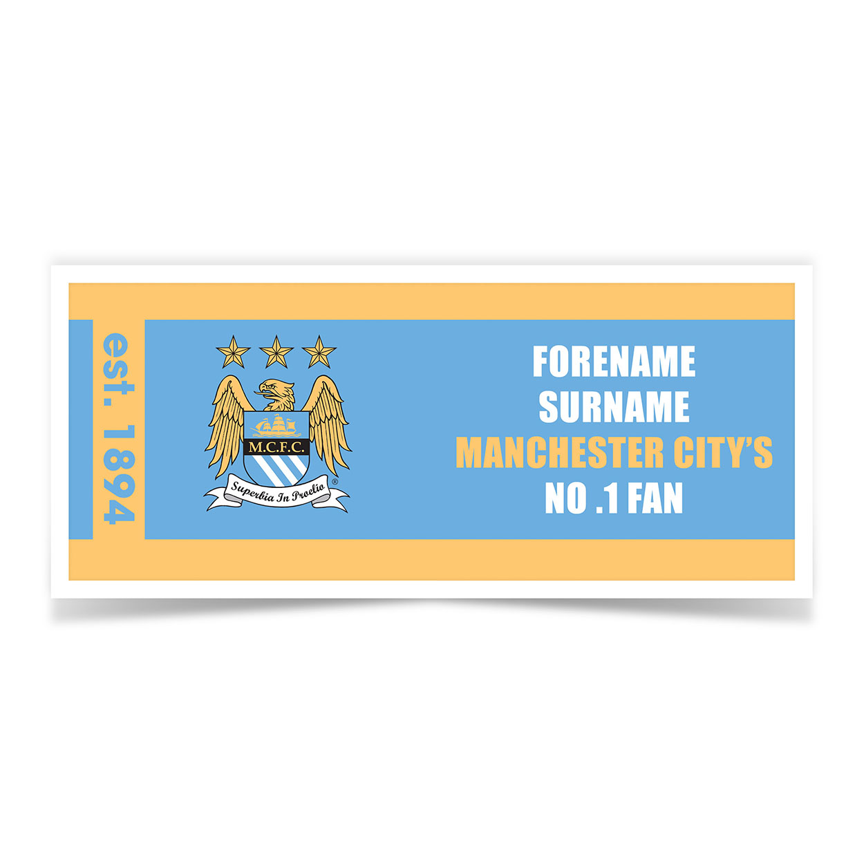 Personalised Manchester City No.1 Fan Mug