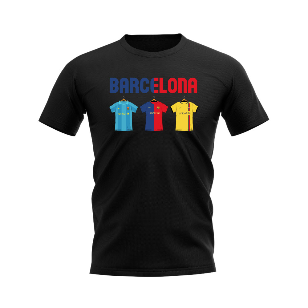 Barcelona 2008-2009 Retro Shirt T-shirt - Text (Black) (Your Name)