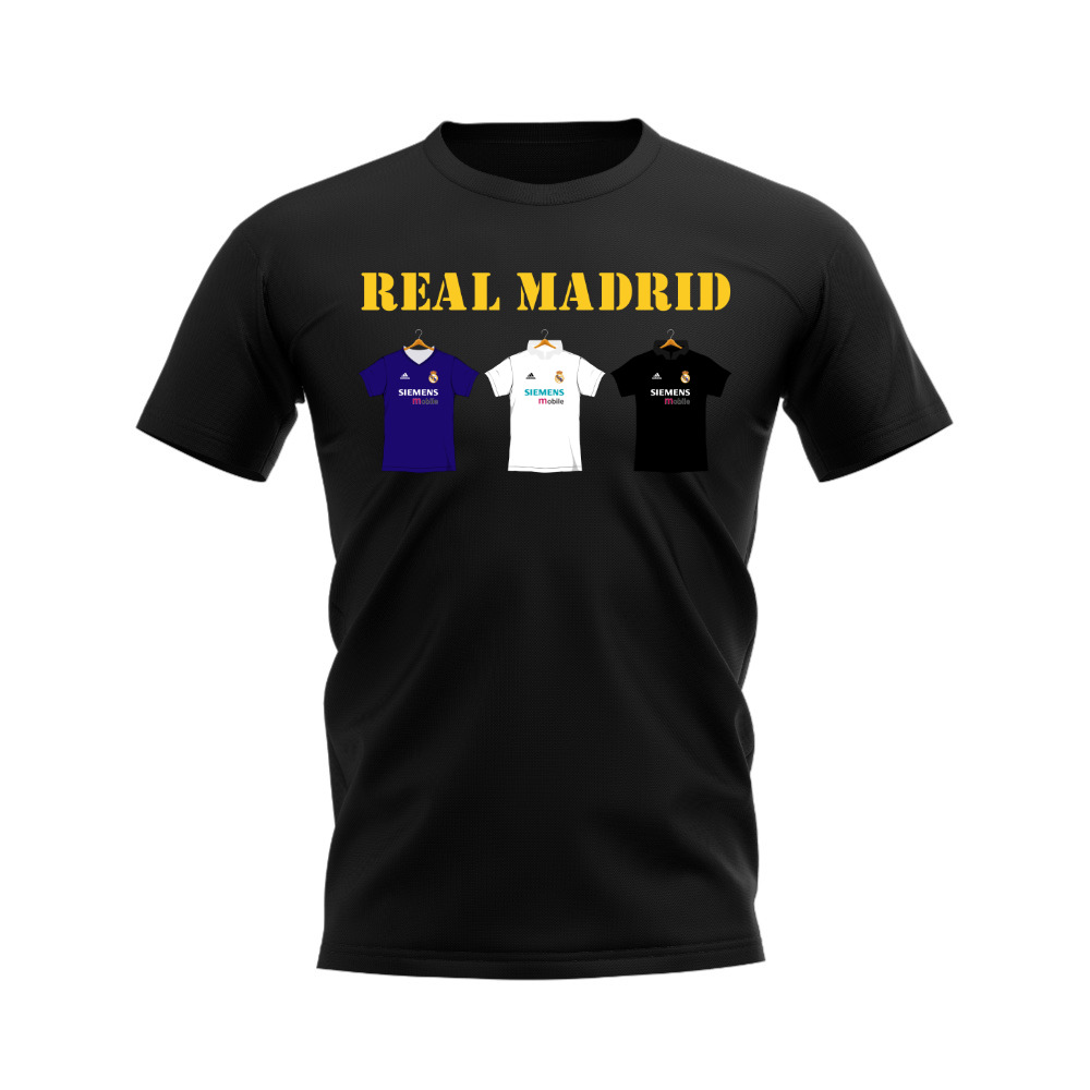 Real Madrid 2002-2003 Retro Shirt T-shirt Text (Black) (MARCELO 12)