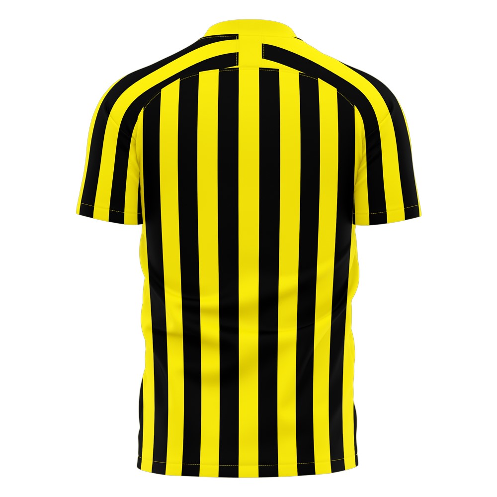 Al-Ittihad 2024-2025 Stripe Home Concept Football Kit (Libero) (Your Name)