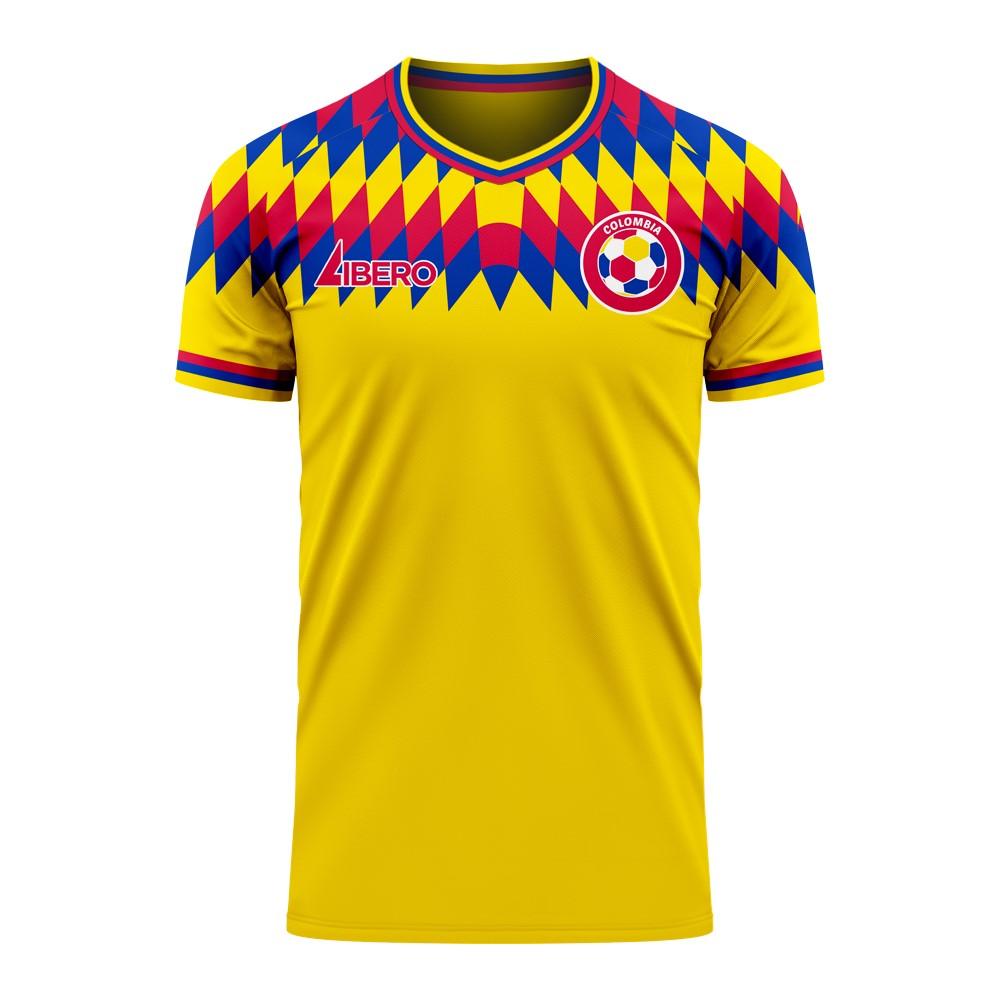 Colombia 2024-2025 Home Concept Football Kit (Libero) (FALCAO 9)