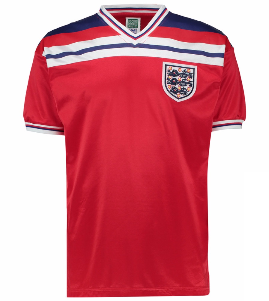 Score Draw England World Cup 1982 Away Shirt (Robson 16)