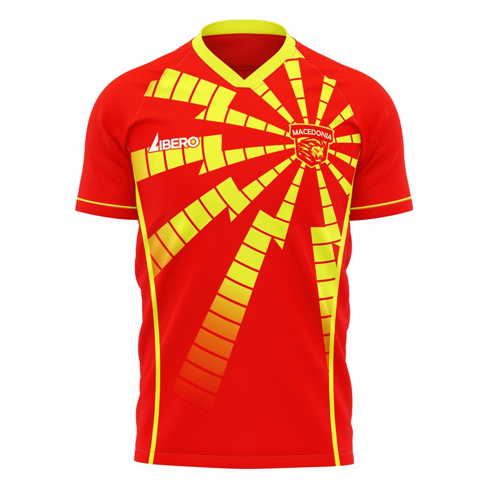  North Macedonia 2024-2025 Home Concept Shirt (Libero) (TRAJKOVSKI 9)