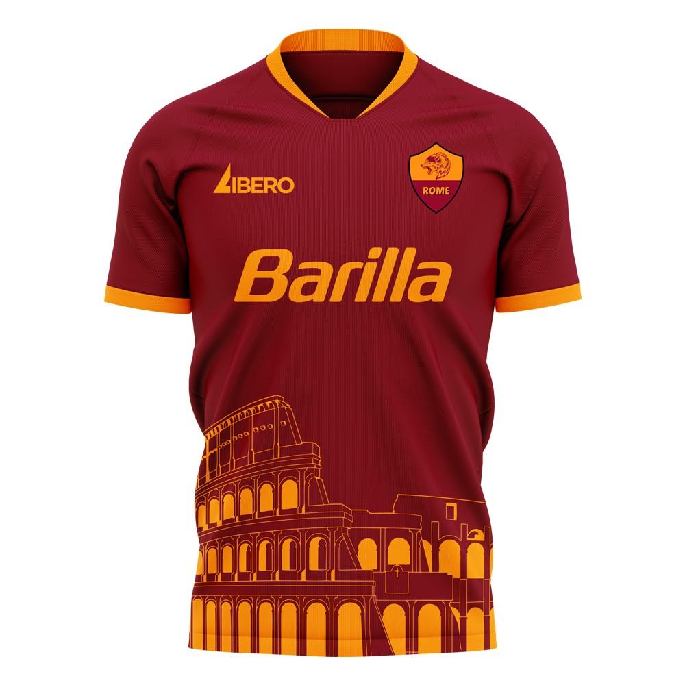 Roma 2024-2025 Home Concept Football Kit (Libero) (DZEKO 9)