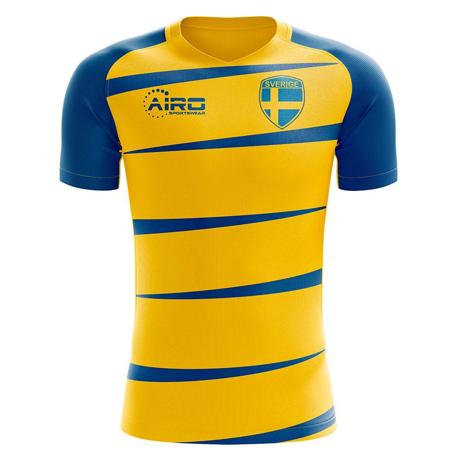 Sweden 2024-2025 Home Concept Football Kit (Airo) (LARSSON 15)