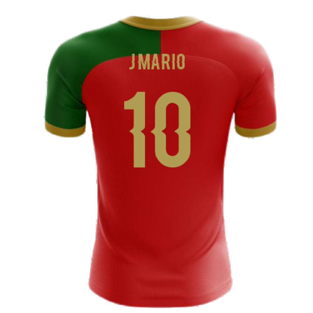 2024-2025 Portugal Flag Home Concept Football Shirt (J.Mario 10)