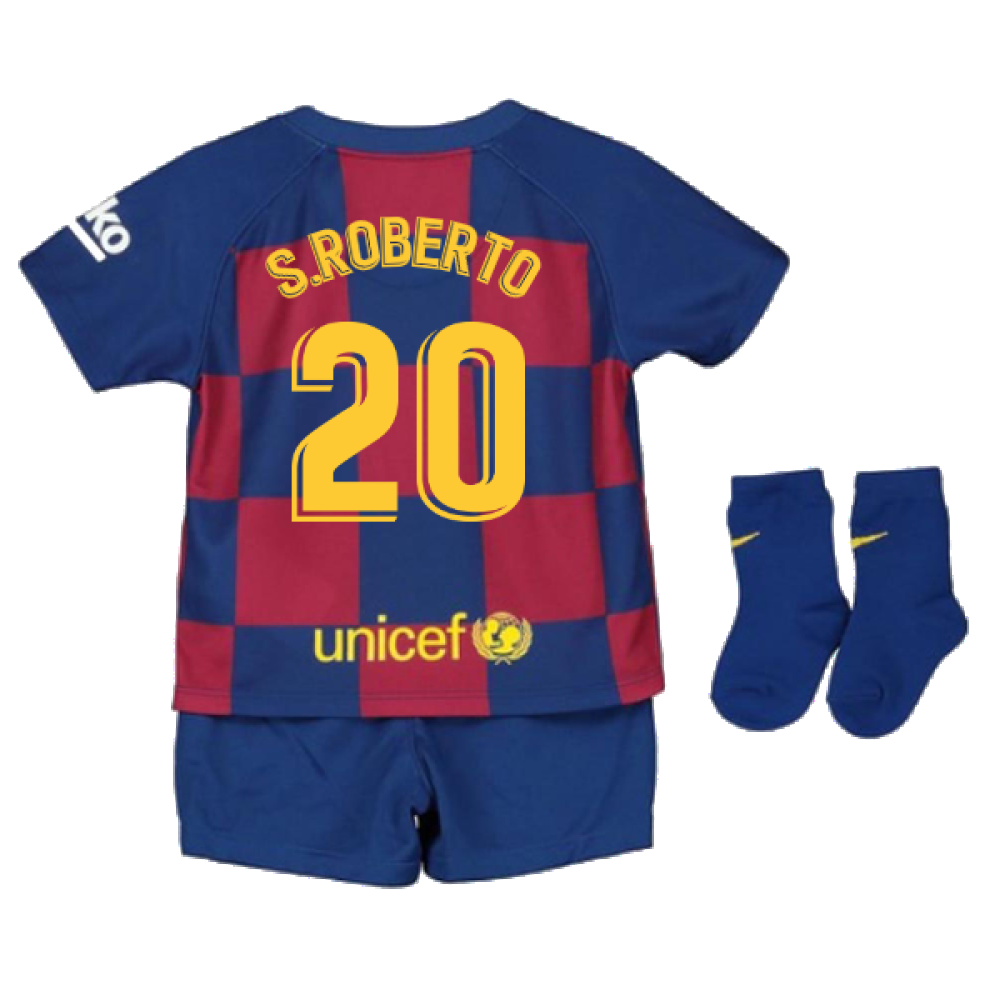 2019-2020 Barcelona Home Nike Baby Kit (S.ROBERTO 20)