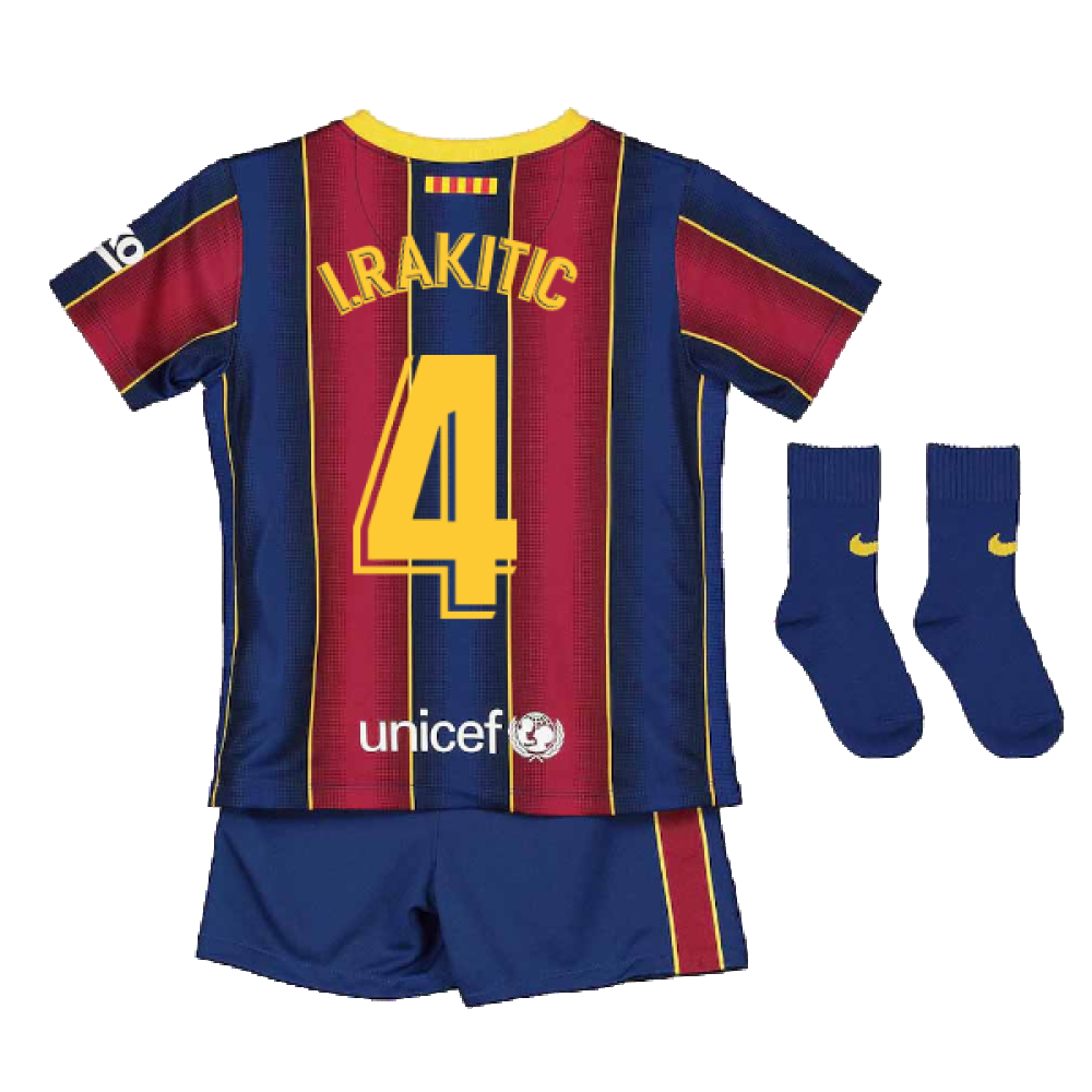 2020-2021 Barcelona Home Nike Baby Kit (I.RAKITIC 4)