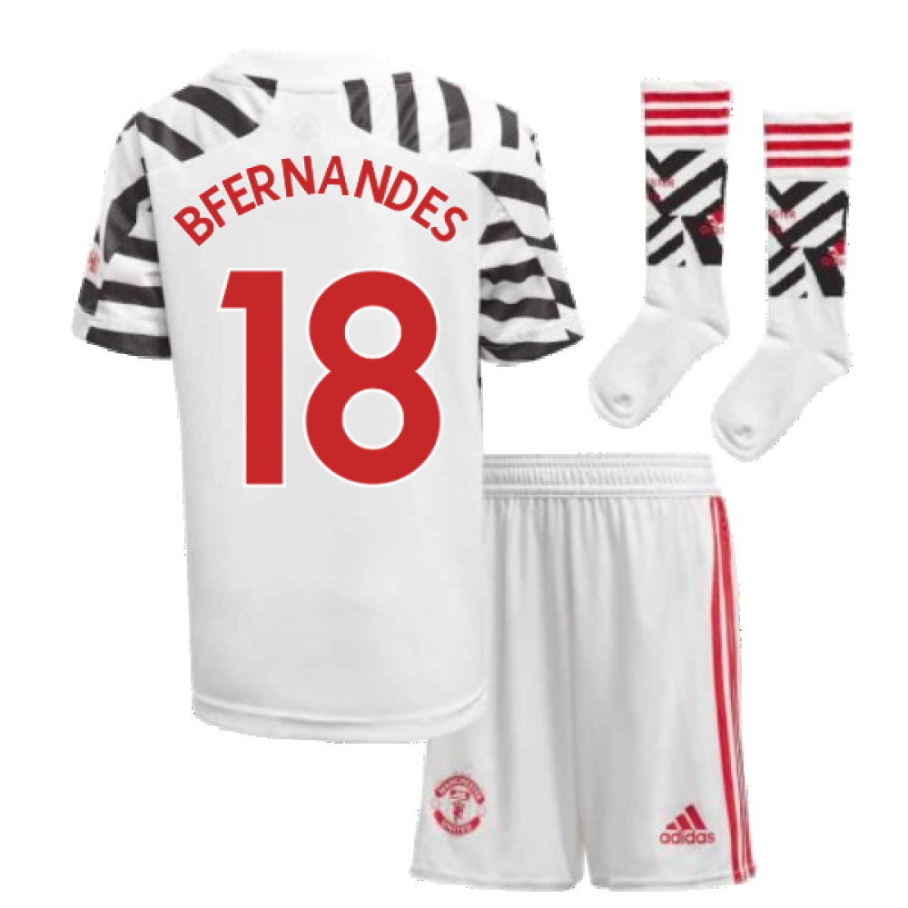 2020-2021 Man Utd Adidas Third Little Boys Mini Kit (B.FERNANDES 18)