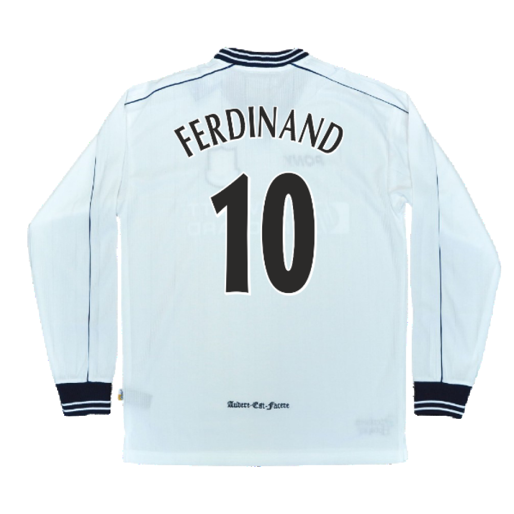 1997-1999 Tottenham Home LS Pony Retro Shirt (Ferdinand 10)