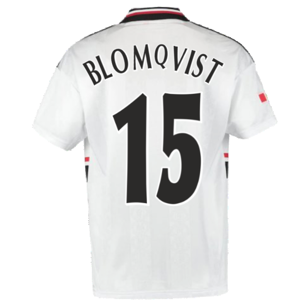 1999 Manchester United Away Football Shirt (Blomqvist 15)