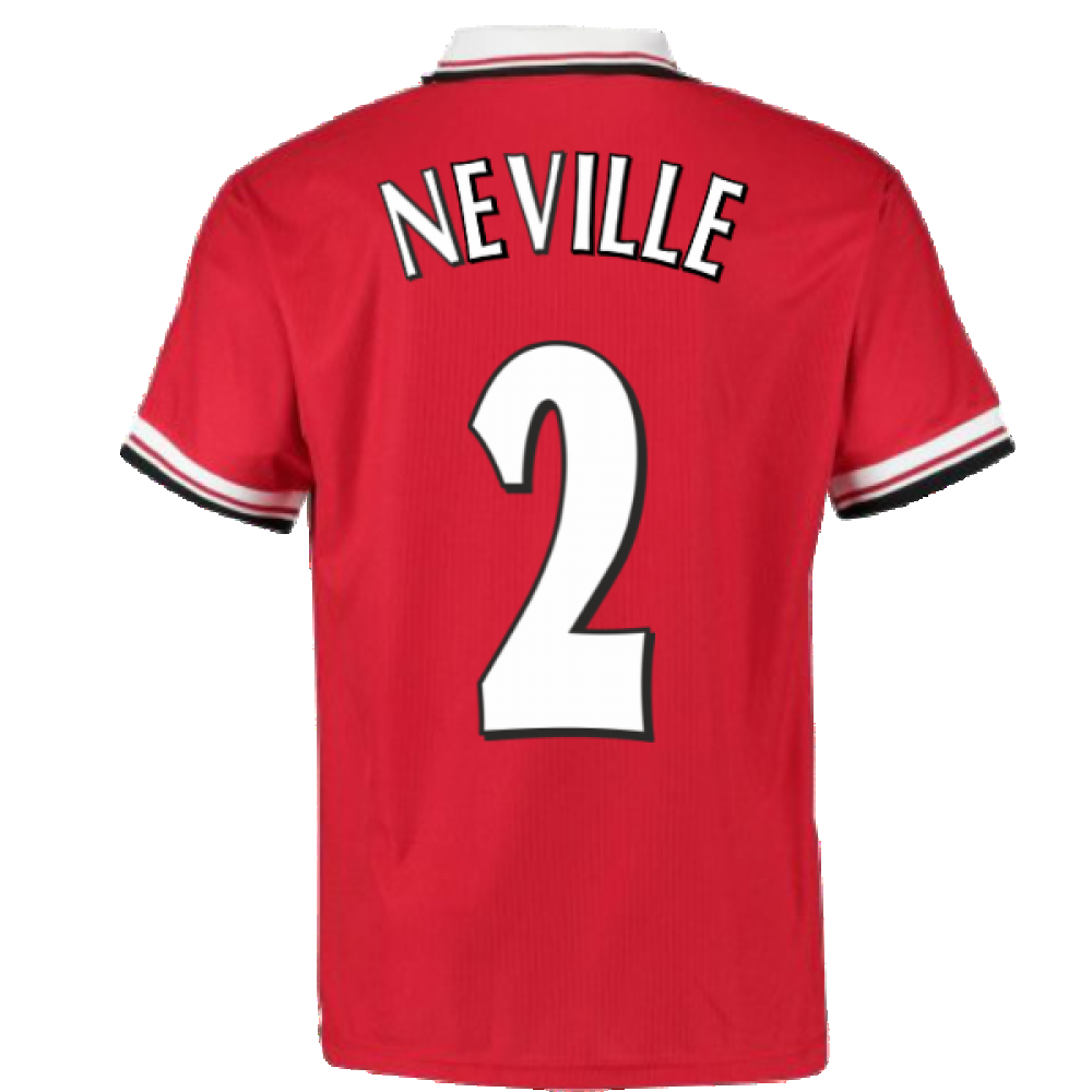 1999 Manchester United Home Football Shirt (NEVILLE 2)