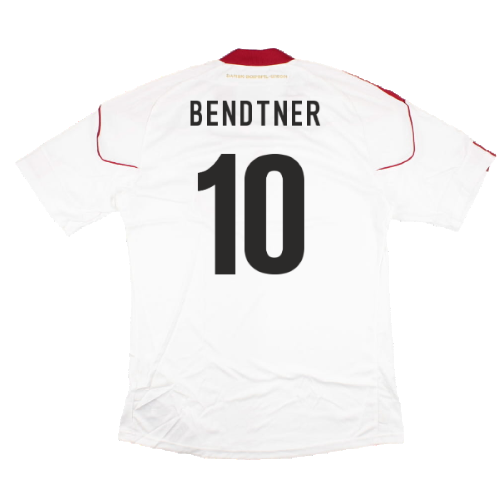 2010-2011 Denmark Away Shirt (Bendtner 10)