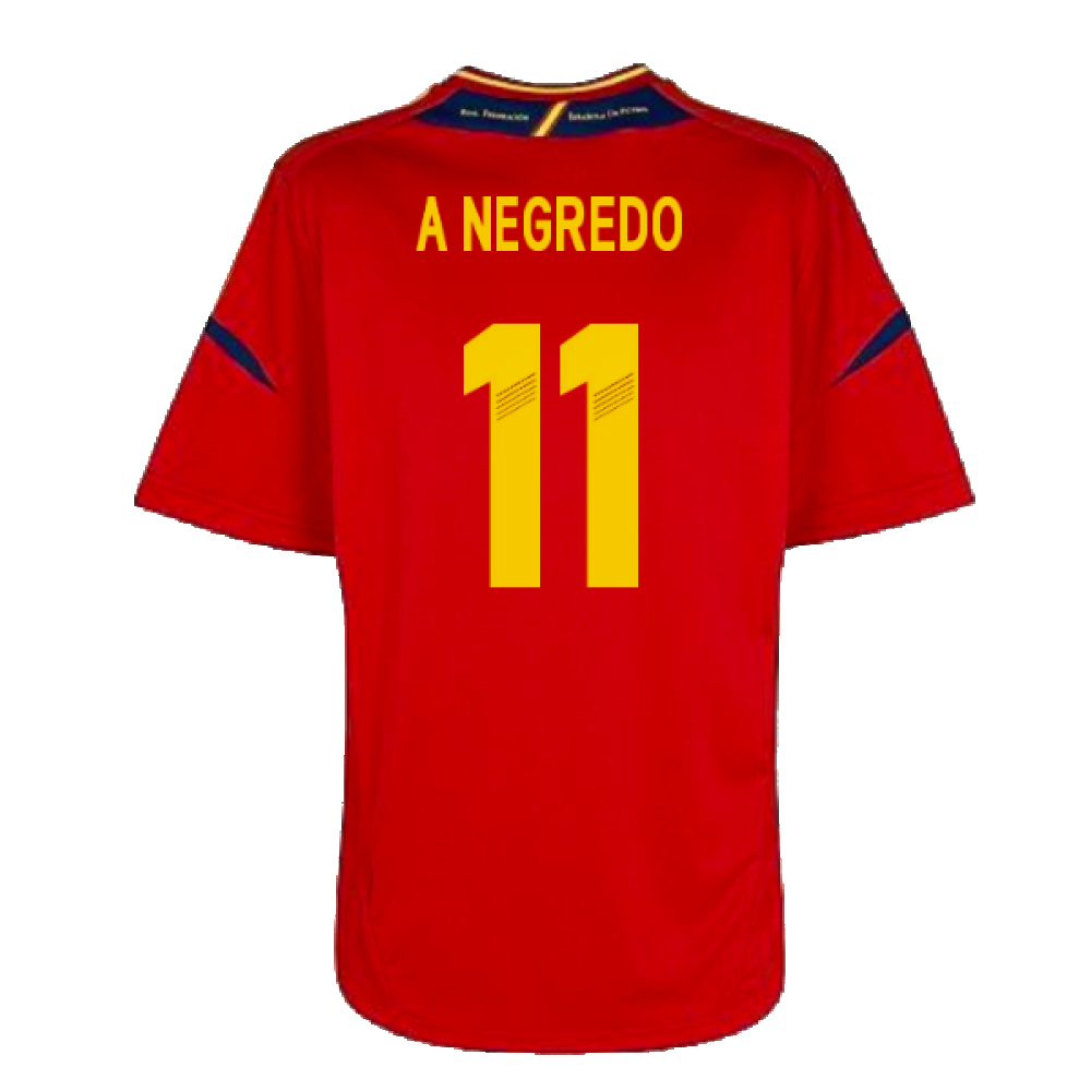 2012-2013 Spain Home Shirt (A Negredo 11)