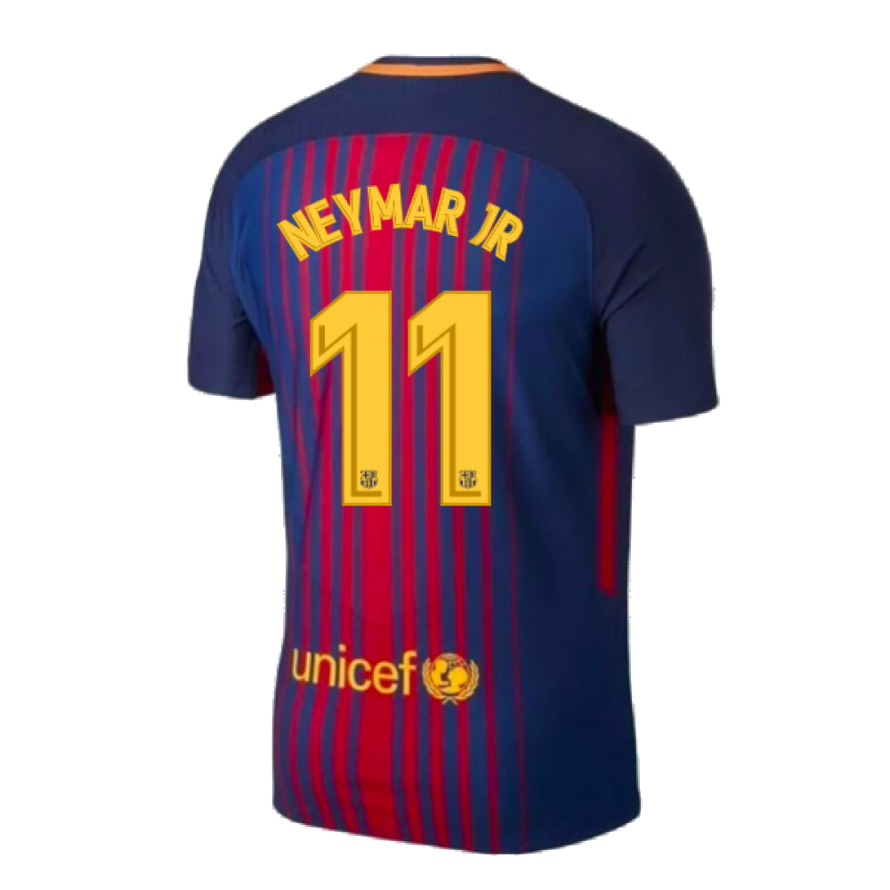 2017-2018 Barcelona Home Match Vapor Shirt (Neymar JR 11)