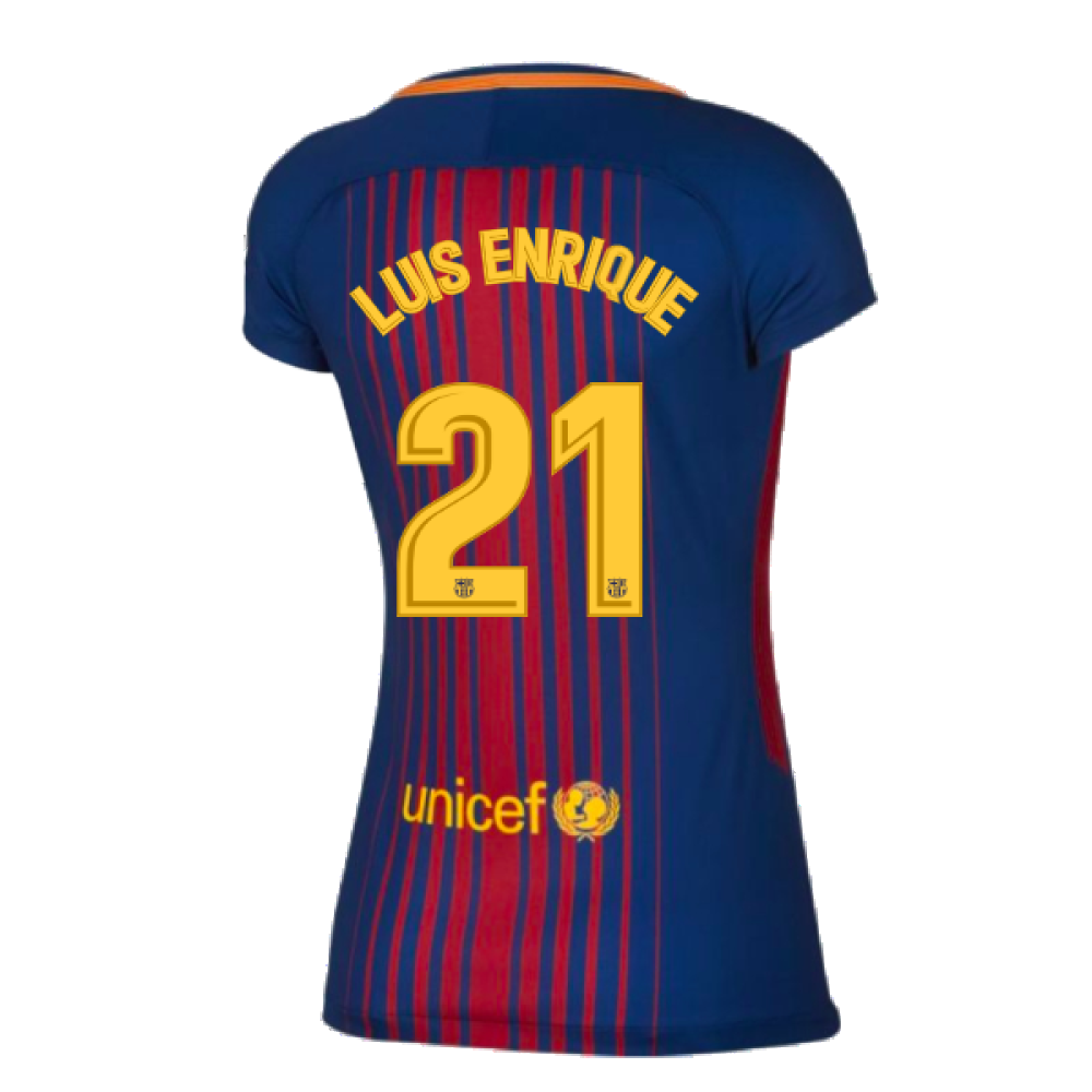 2017-2018 Barcelona Home Shirt (Womens) (Luis Enrique 21)