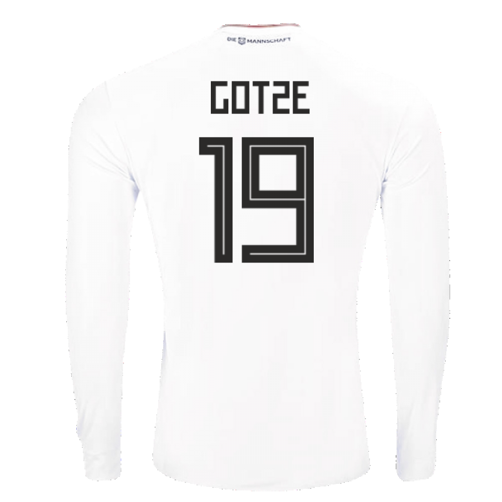 2017-2018 Germany Long Sleeve Home Shirt (Gotze 19)