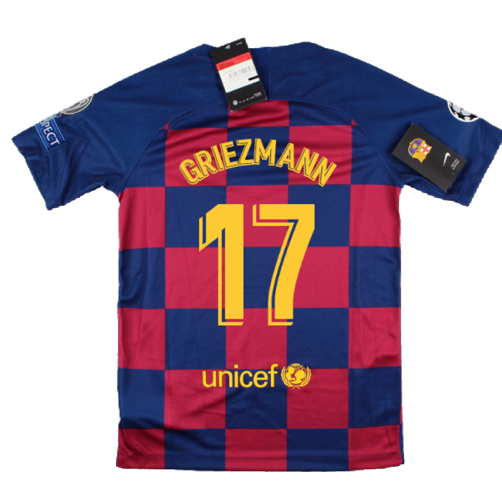 2019-2020 Barcelona CL Home Shirt (Kids) (Griezmann 17)