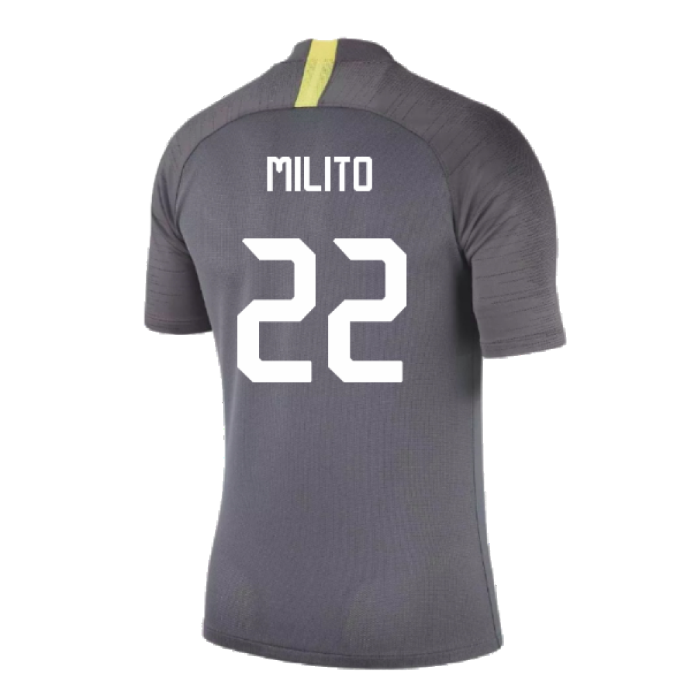 2019-2020 Inter Milan Training Shirt (Dark Grey) (Milito 22)