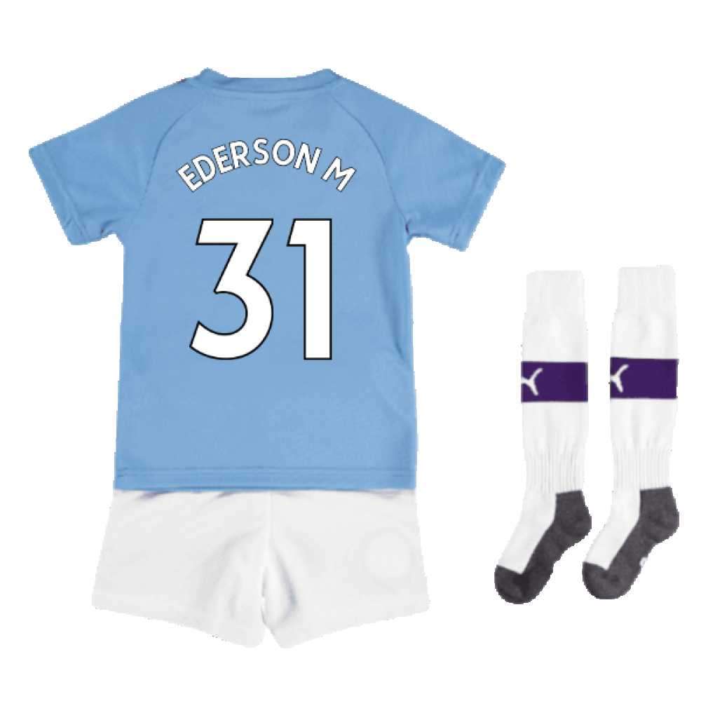 2019-2020 Man City Home Mini Kit (EDERSON M 31)