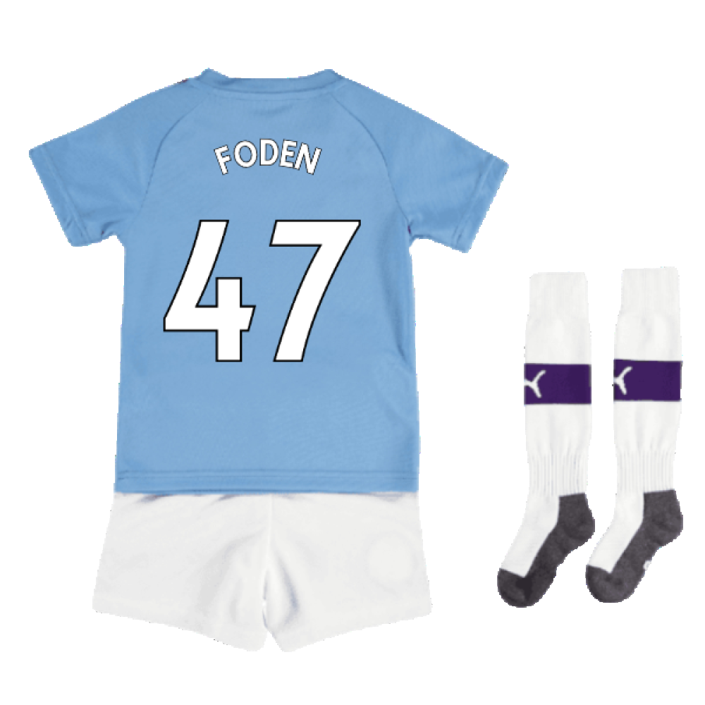 2019-2020 Man City Home Mini Kit (FODEN 47)