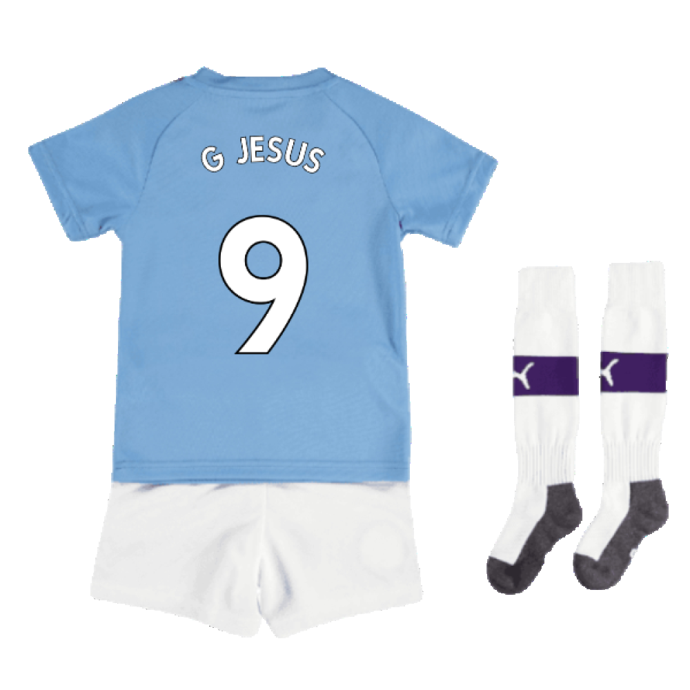 2019-2020 Man City Home Mini Kit (G JESUS 9)