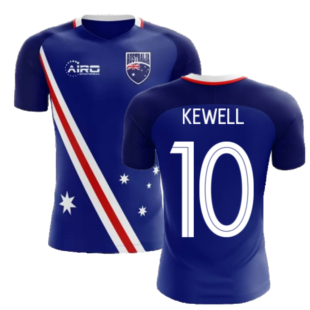 2024-2025 Australia Flag Away Concept Football Shirt (Kewell 10)