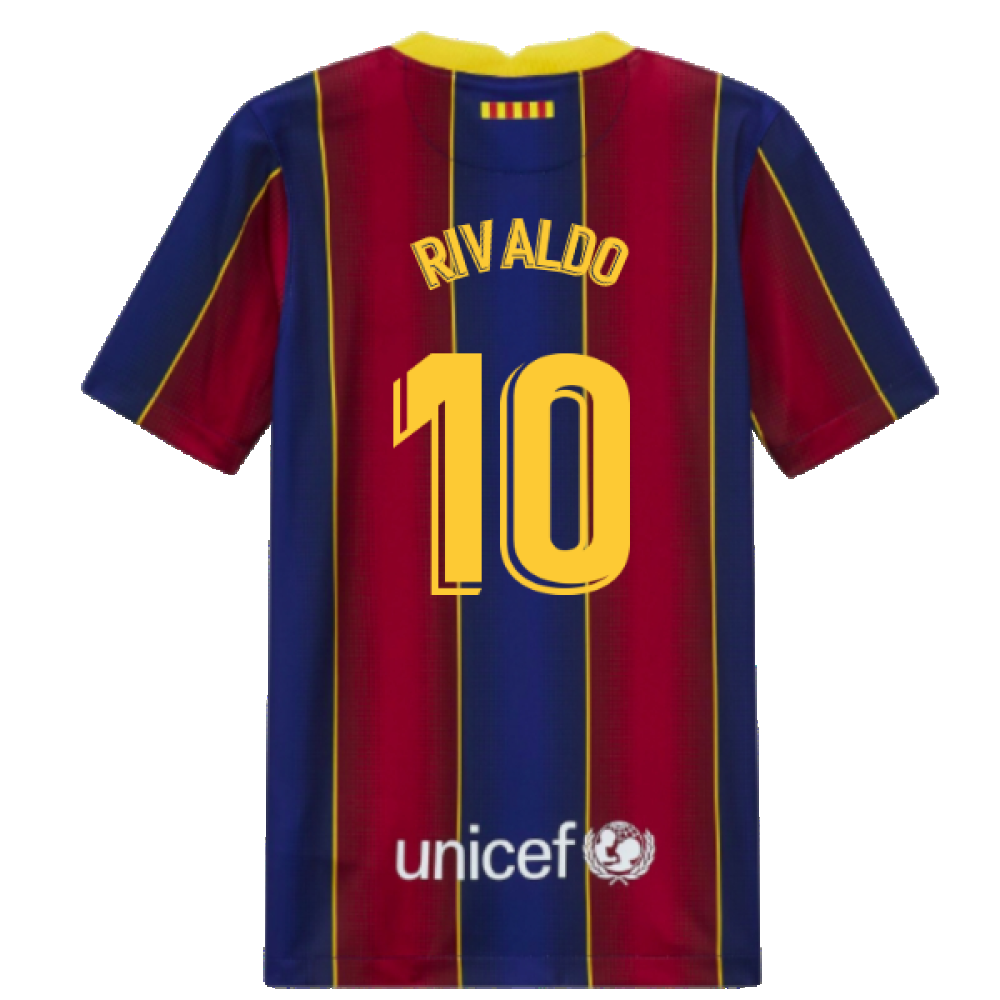 2020-2021 Barcelona Home Jersey (Kids) (RIVALDO 10)