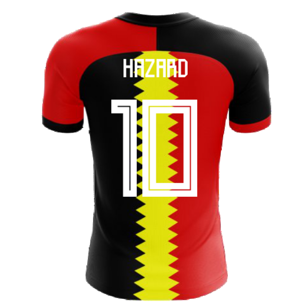 2024-2025 Belgium Flag Concept Football Shirt (Hazard 10) - Kids