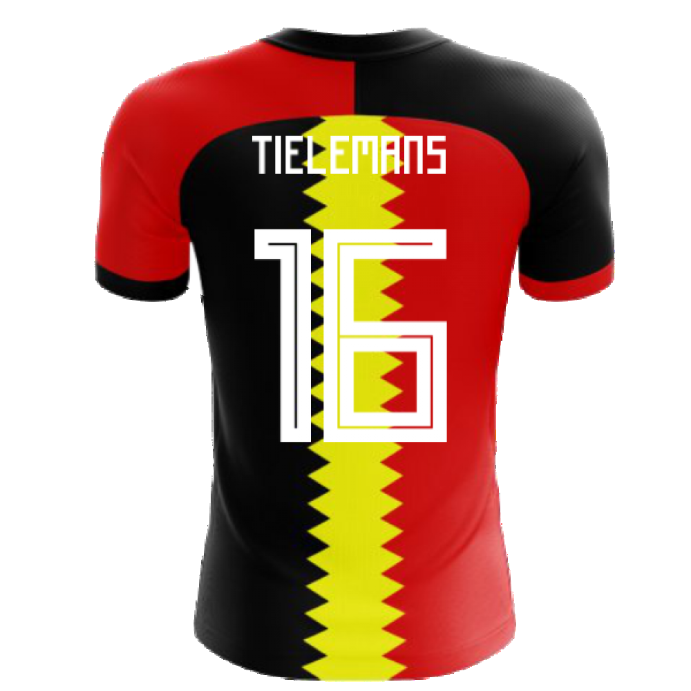 2024-2025 Belgium Flag Concept Football Shirt (Tielemans 16) - Kids