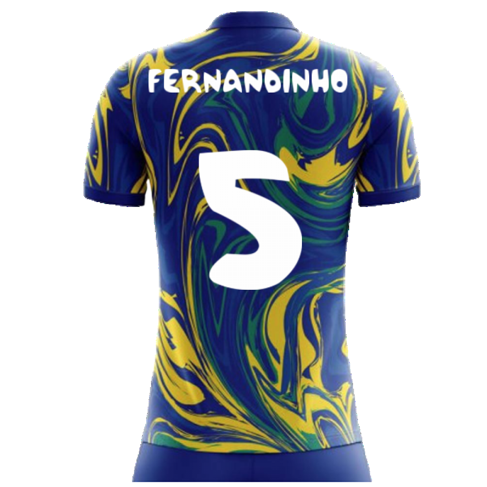 2024-2025 Brazil Away Concept Shirt (Fernandinho 5) - Kids